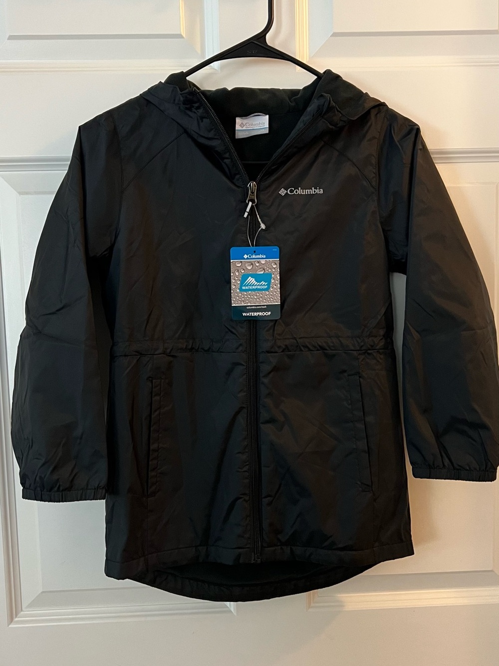 Columbia Kids Black Hooded Waterproof Raincoat